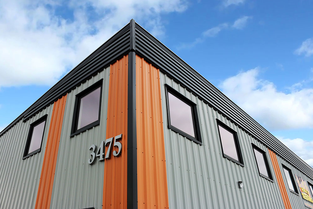 Commercial Office Space featuring FR Panel in Regent Grey and Copper Penny