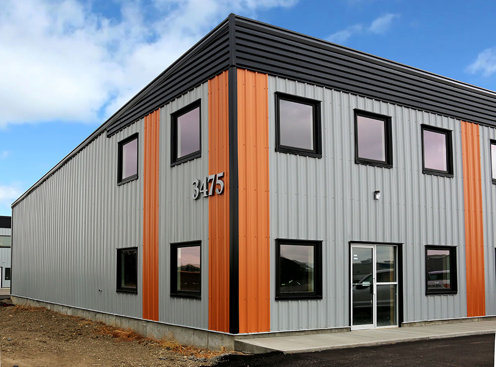 Commercial Office Space featuring FR Panel in Regent Grey and Copper Penny