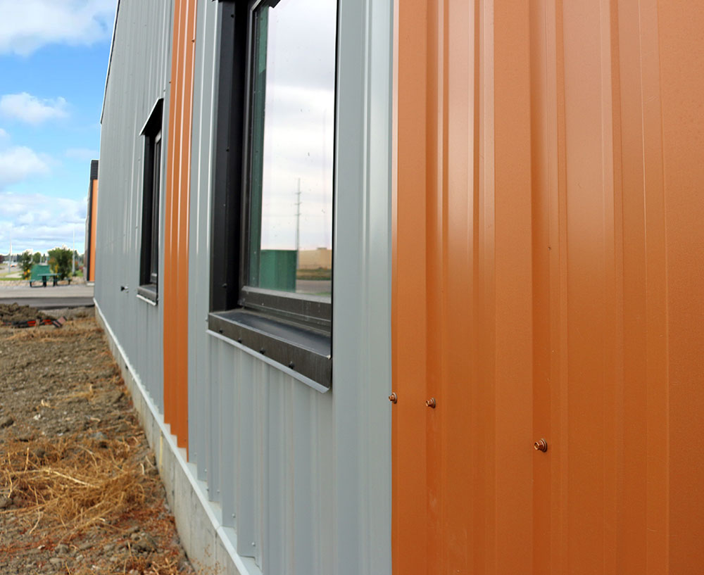 Commercial Office Space featuring FR Panel in Regent Grey and Copper Penny