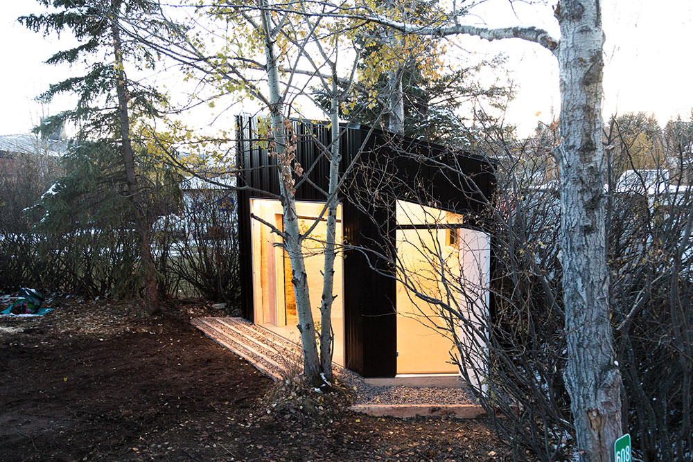 Motorcycle Shed featuring FormaLoc Panel in Black