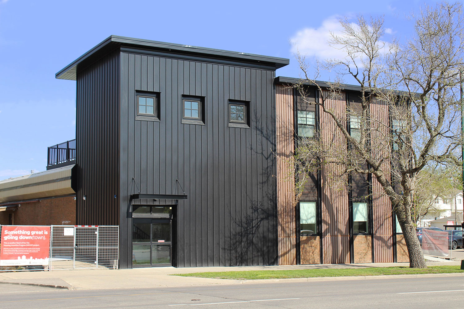 Residential Building with a Custom Folded Weathering Steel Panel