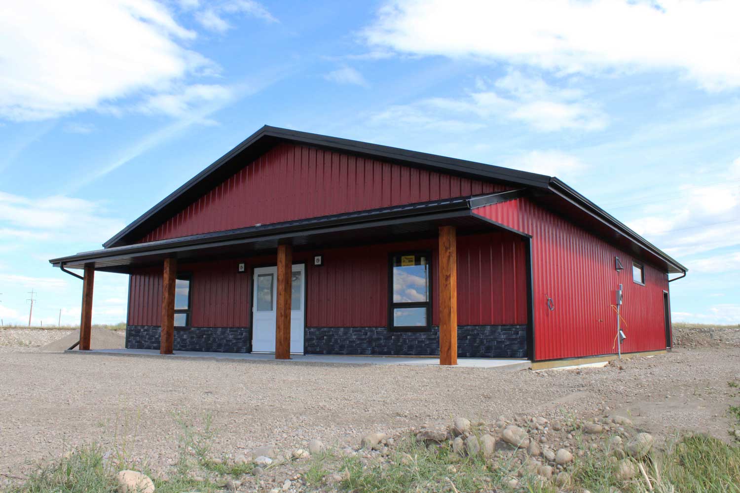 Commercial Building with FC-36 Dark Red