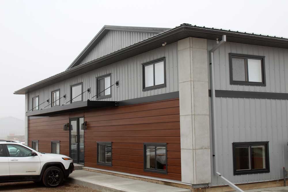 Commercial office with Espresso Woodgrain Forma Plank and Regent Grey in I/9