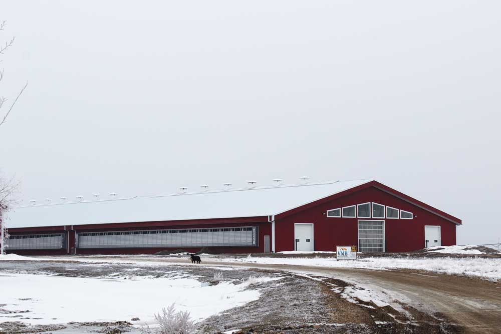 Large Dairy Barn with Bright Red in FC-36