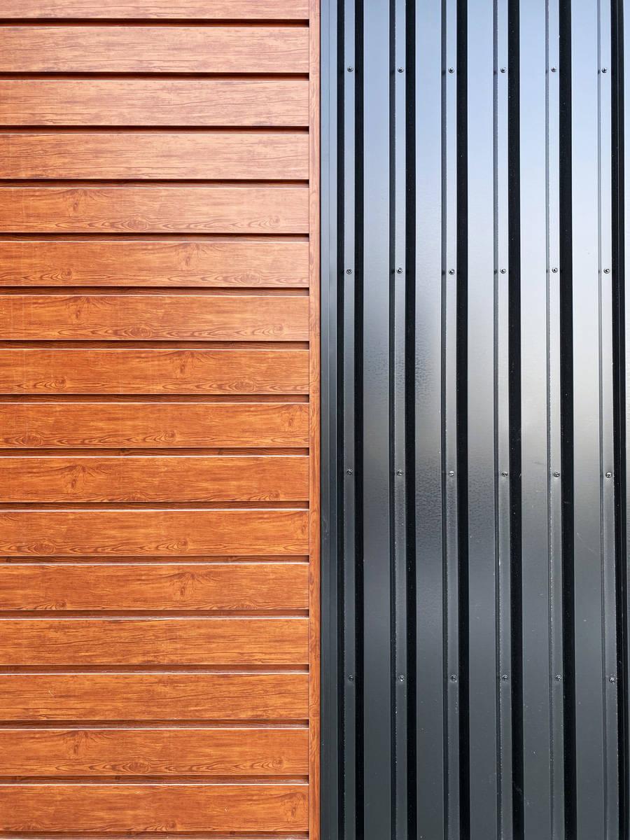 Frontier Forma Plank and Black Folded Box Rib Panel