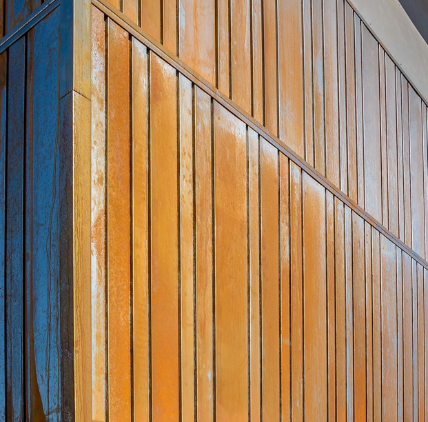 Varying Width Forma Plank in Weathering Steel