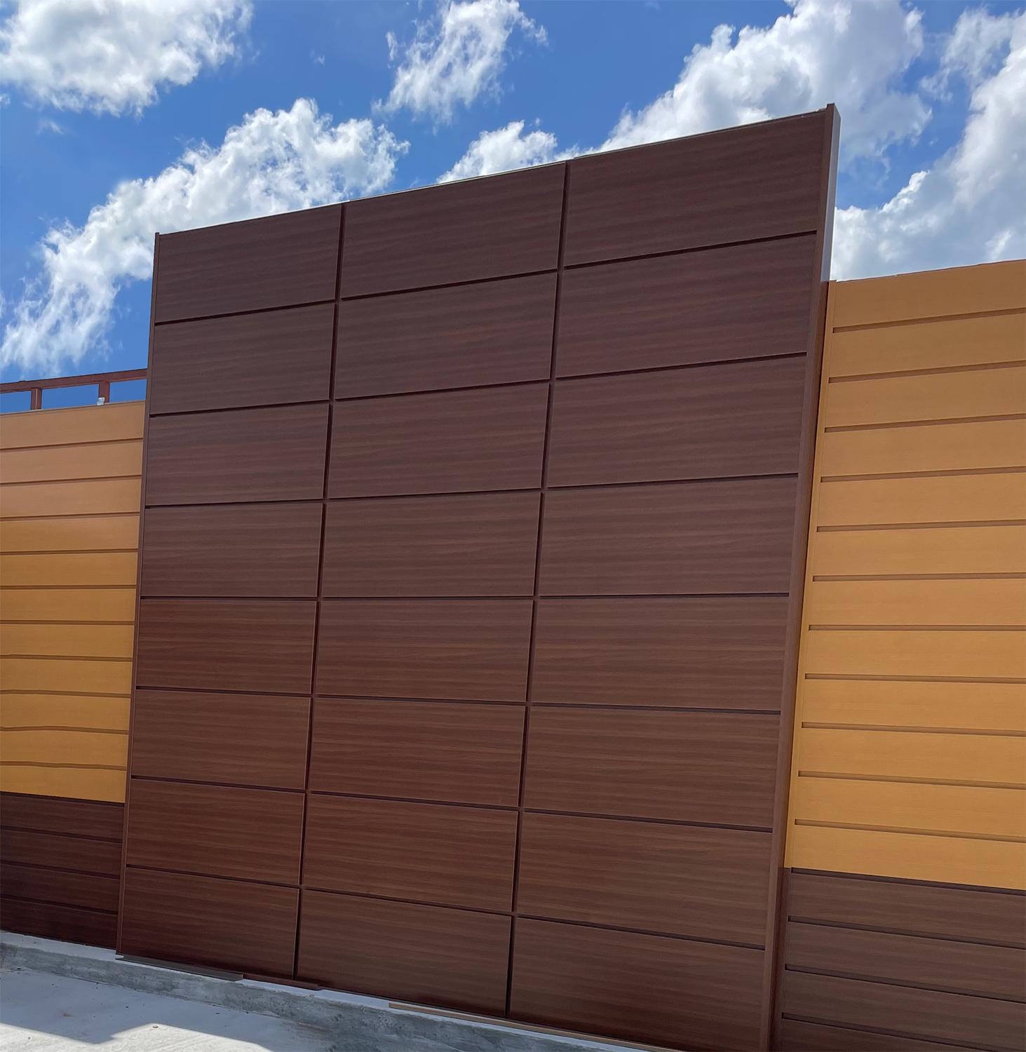 Commercial Building with Expand Panels in Espresso Woodgrain