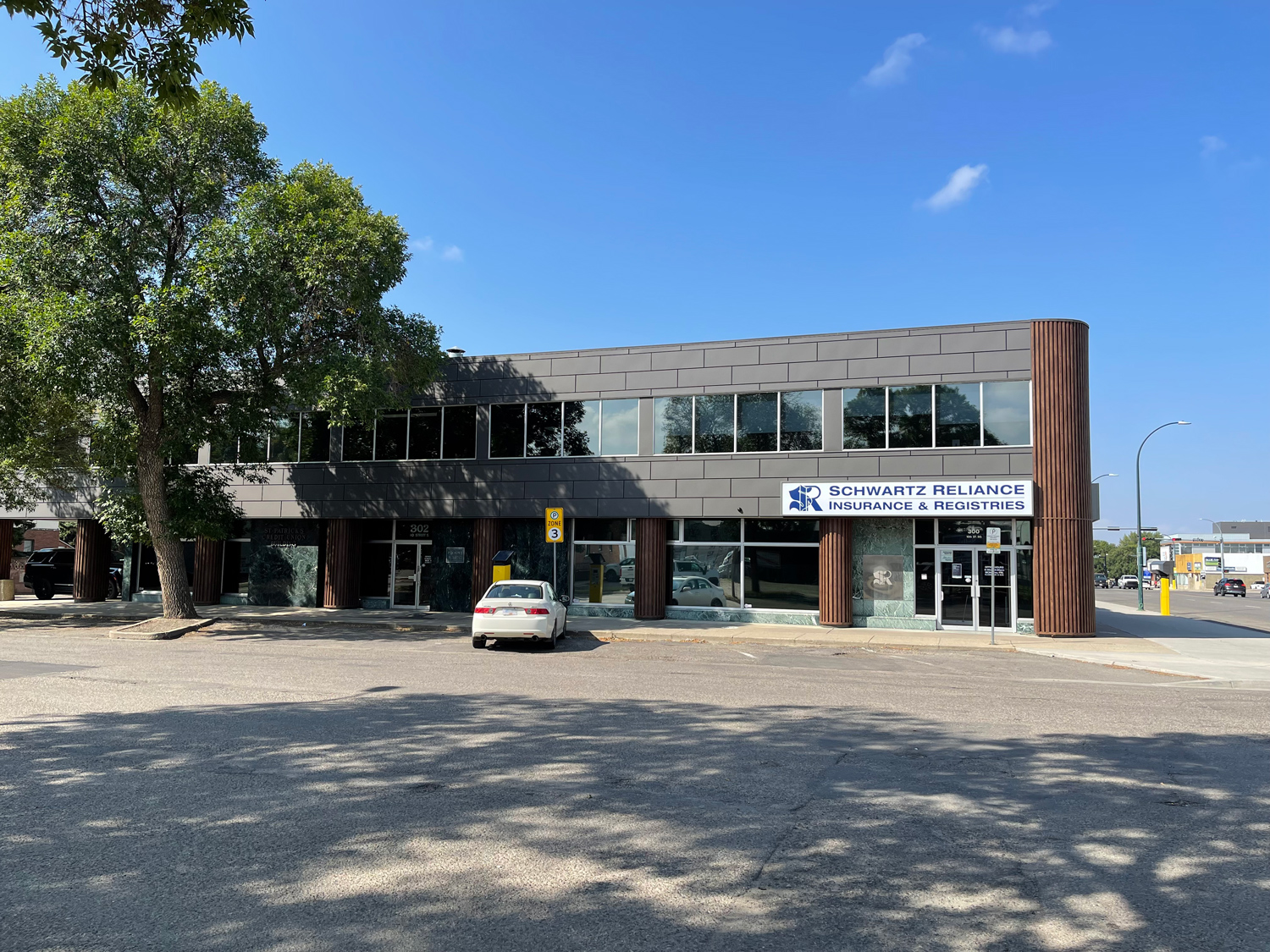 Commercial Building with Expand Modular Panels in Textured Graphite