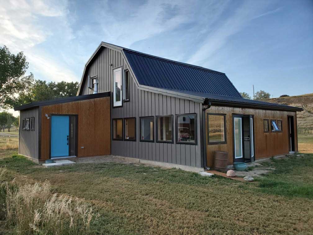 Board & Batten in Graphite and Corrugated Weathering Steel