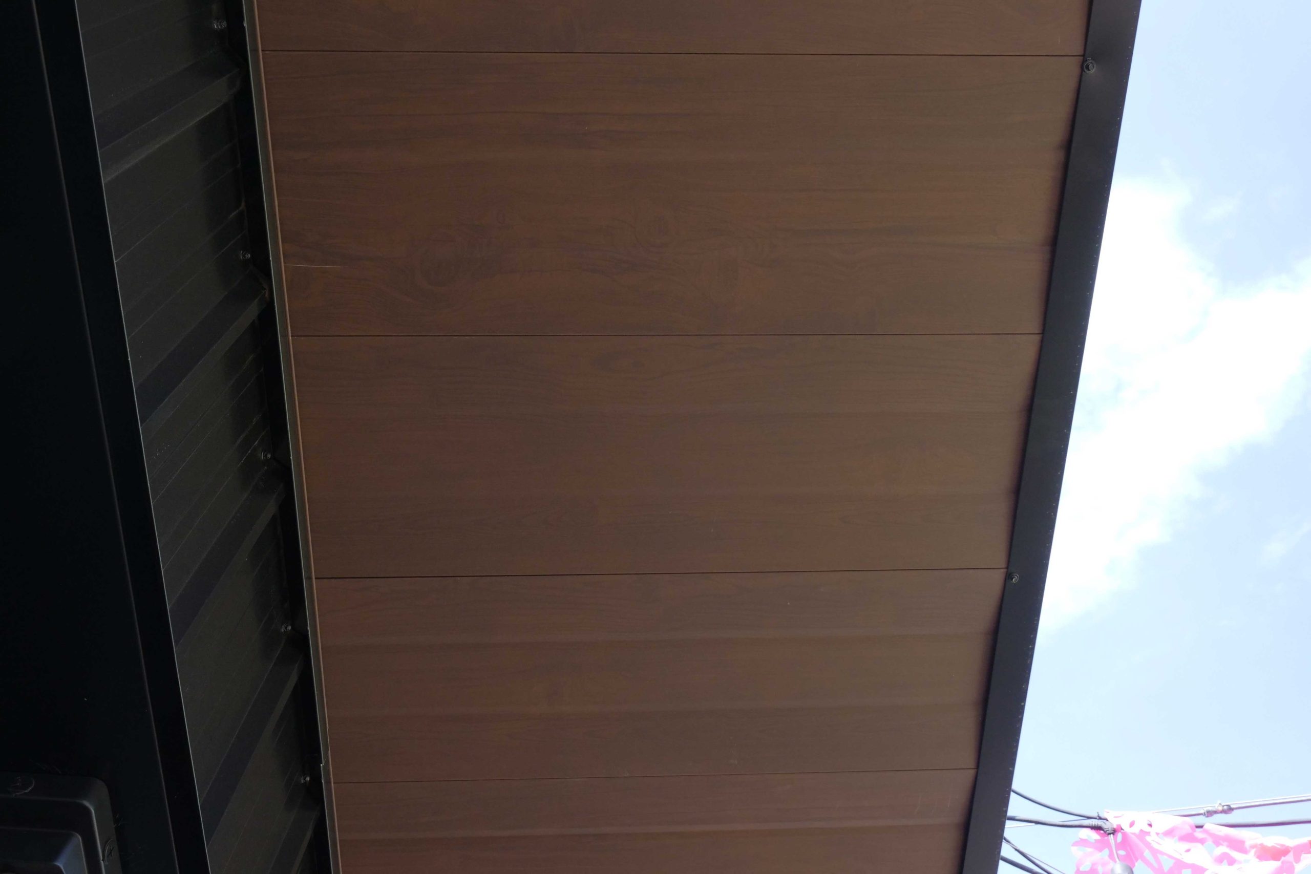 Interloc Soffit in Dark Walnut