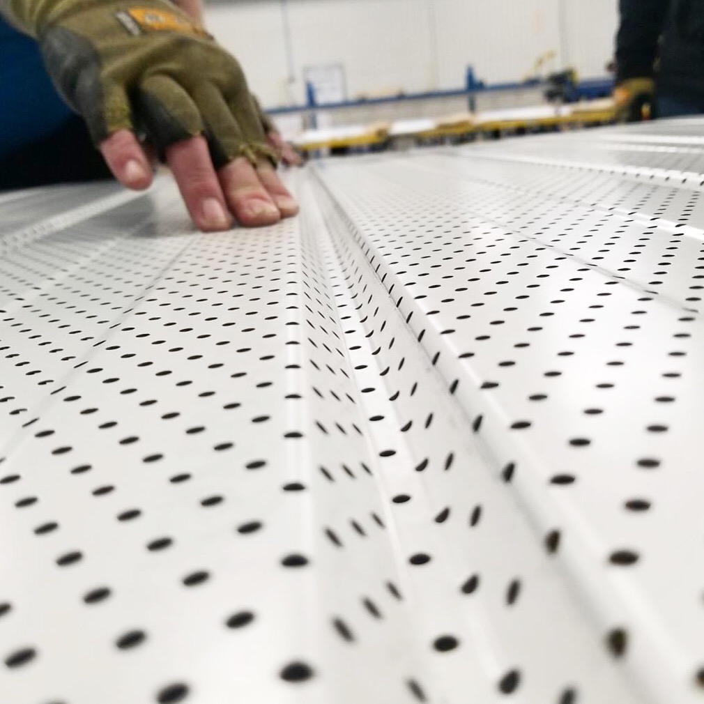 Perforated FA panel in White