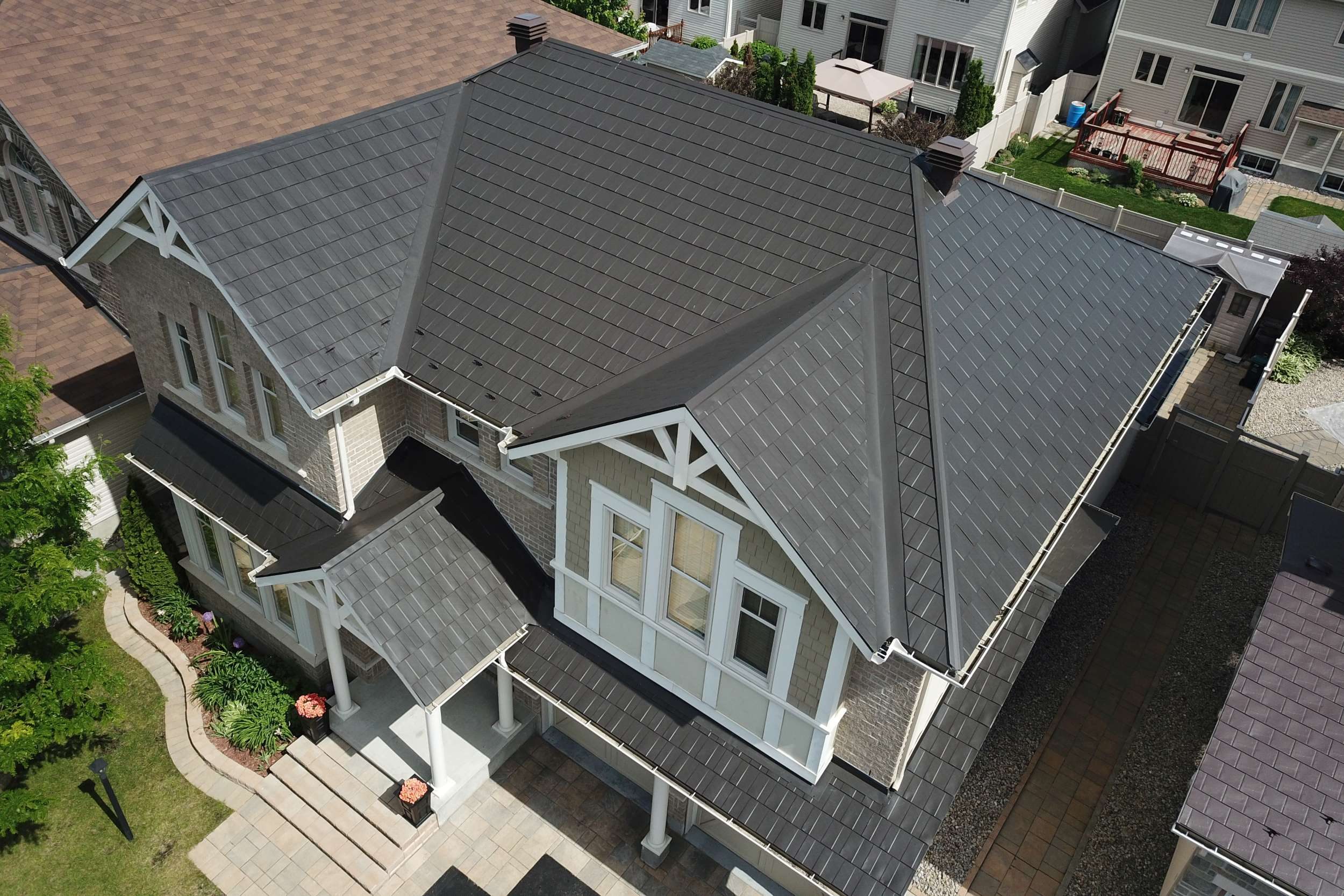 Steel Shingles in Espresso